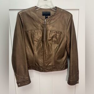 Bernardo Women's Bronze Leather Jacket